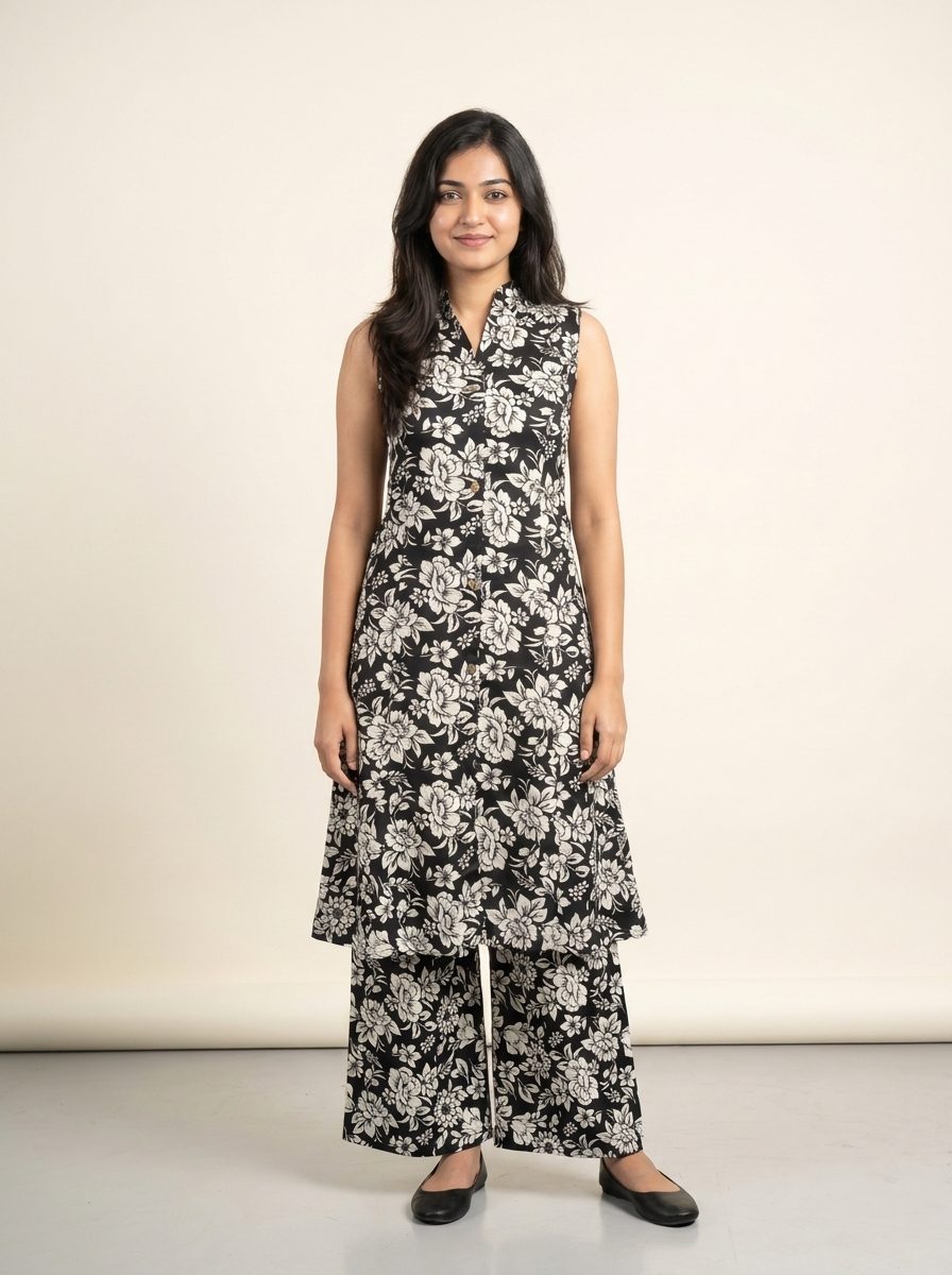Bold Botanical Kurtas (A-Line)