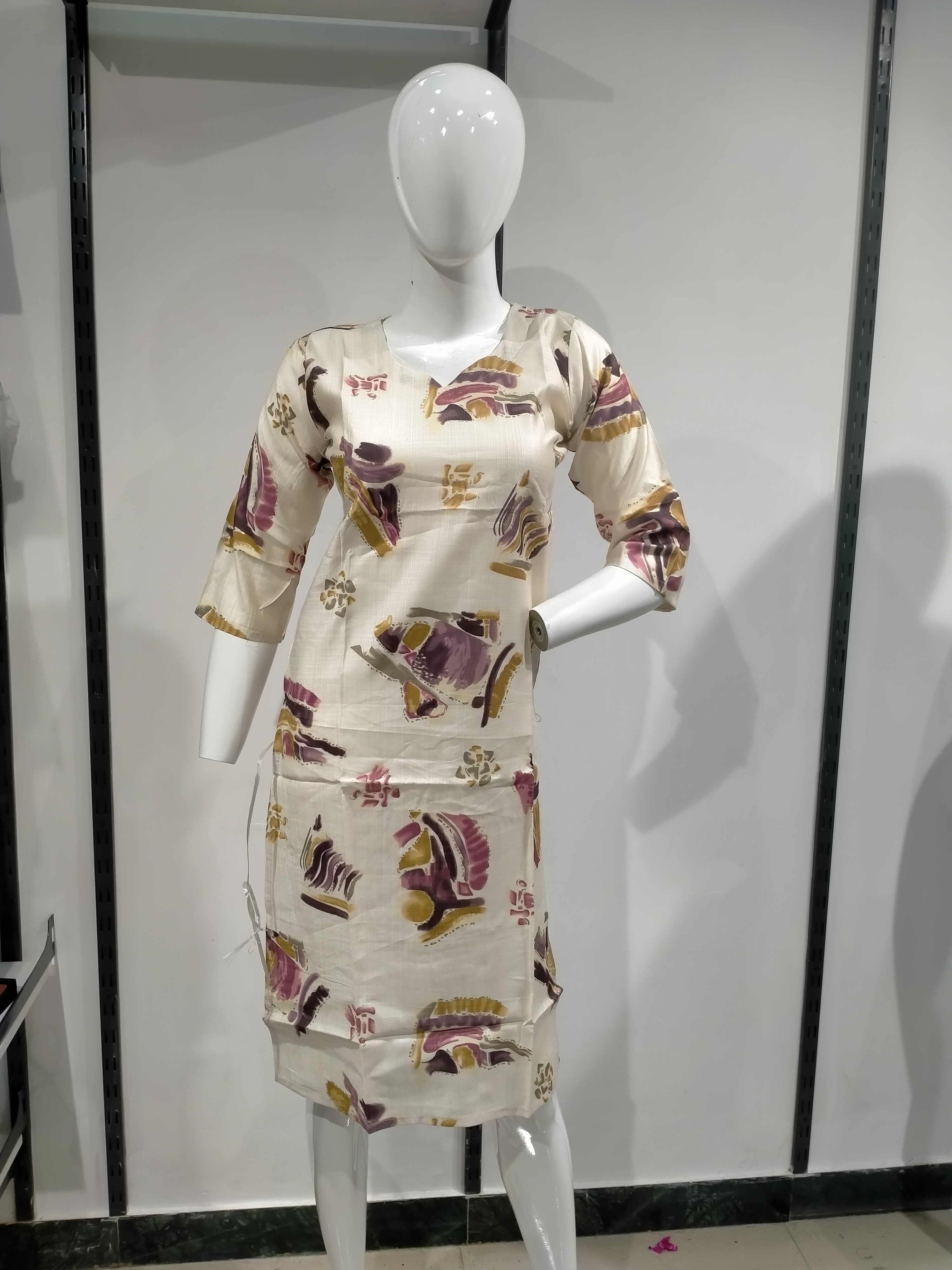Cream Mosaic Kurta