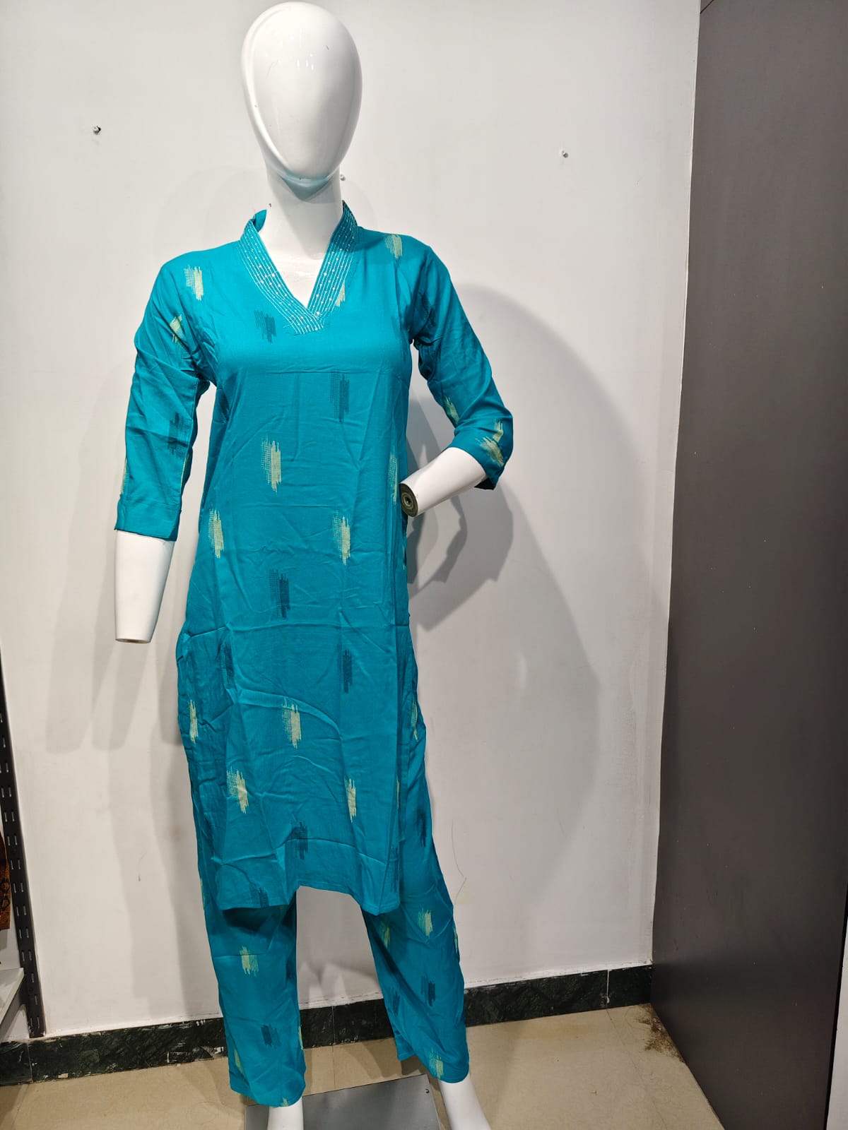 Ikat Print Straight Co-Ord Set