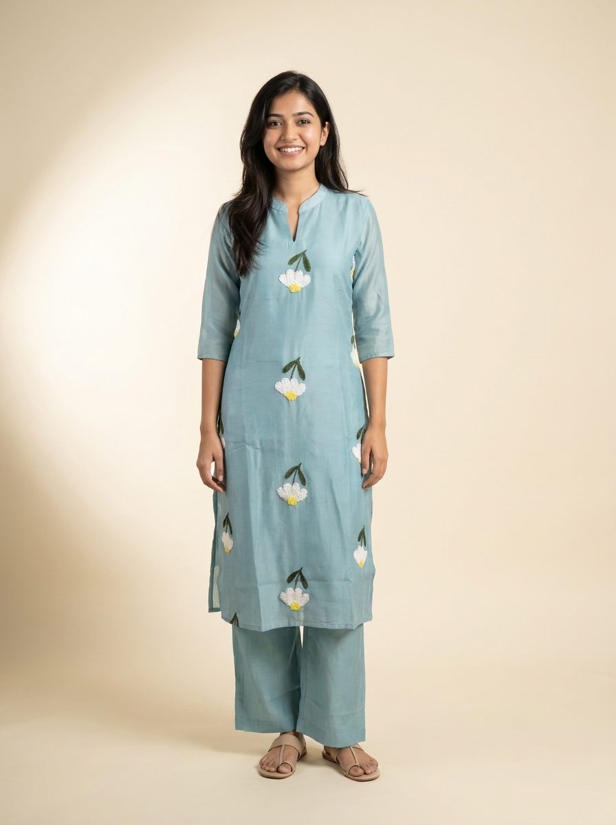 Elegant Daisy Tunic Co-Ord Set