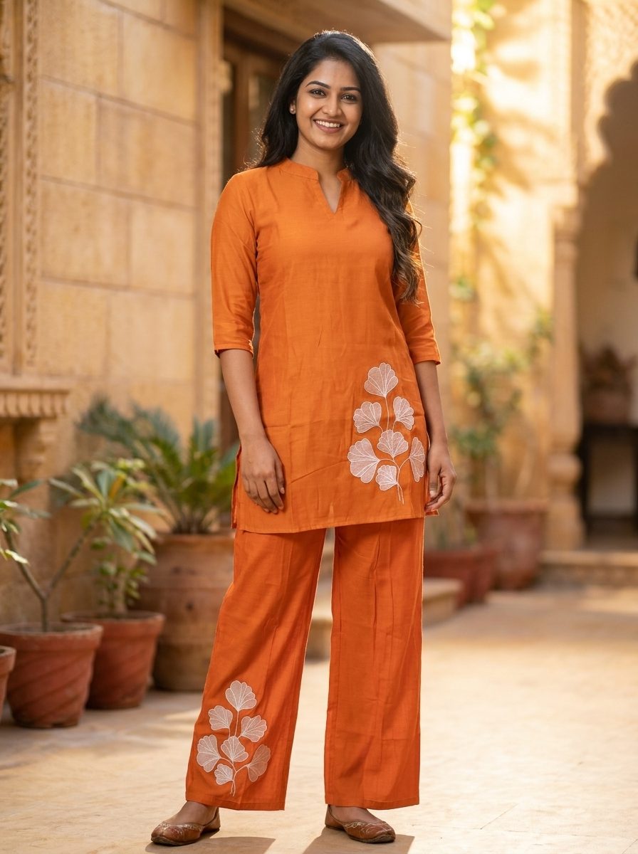 Chartreuse Breeze Tunic Co-Ord Set