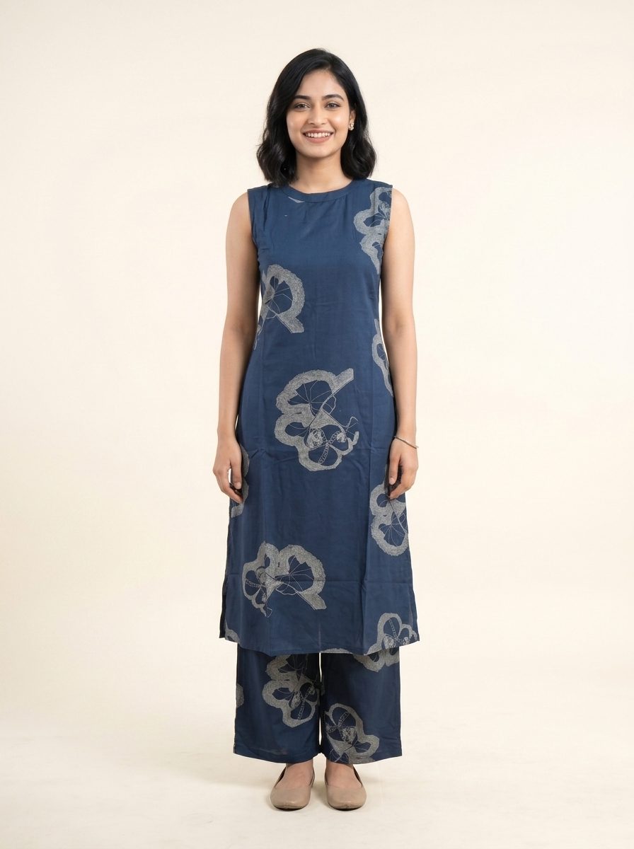 Floral Print High Neck