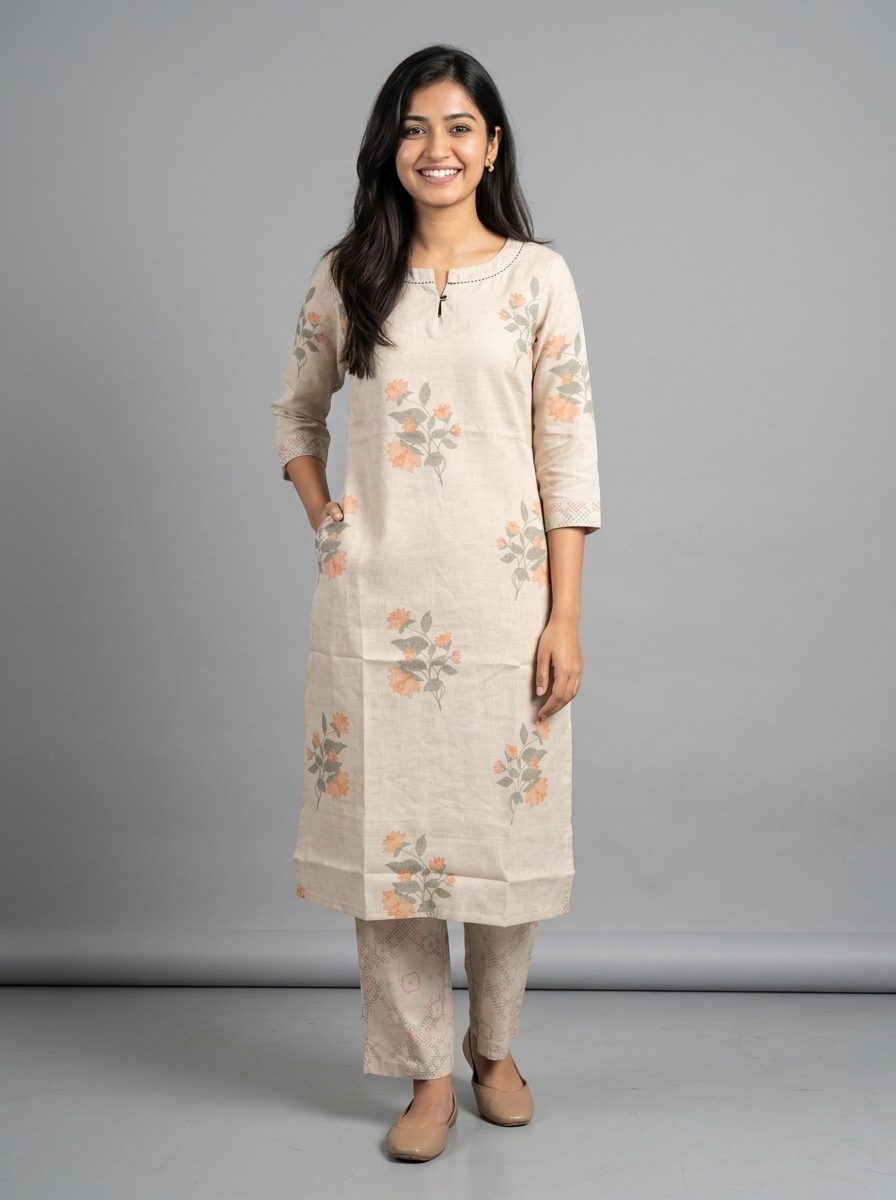 Cotton Floral Print Co-Ord Set