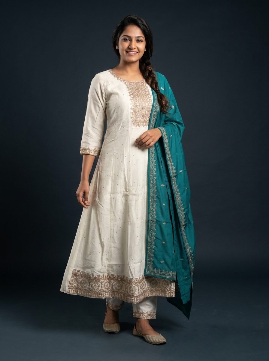 Chauras Ghera Kurta Set (A-Line)