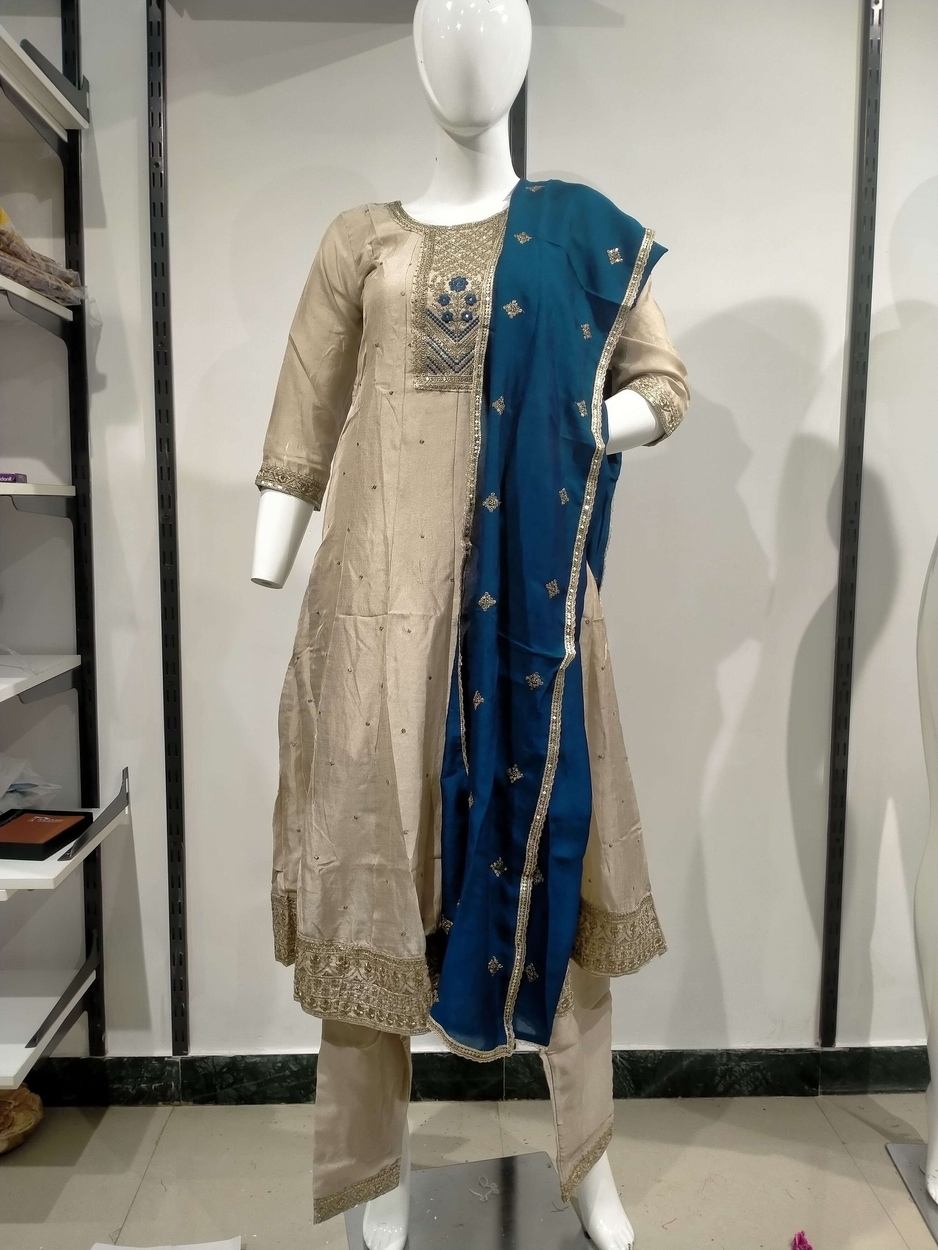 Chikoo Royal Mist Kurta Set