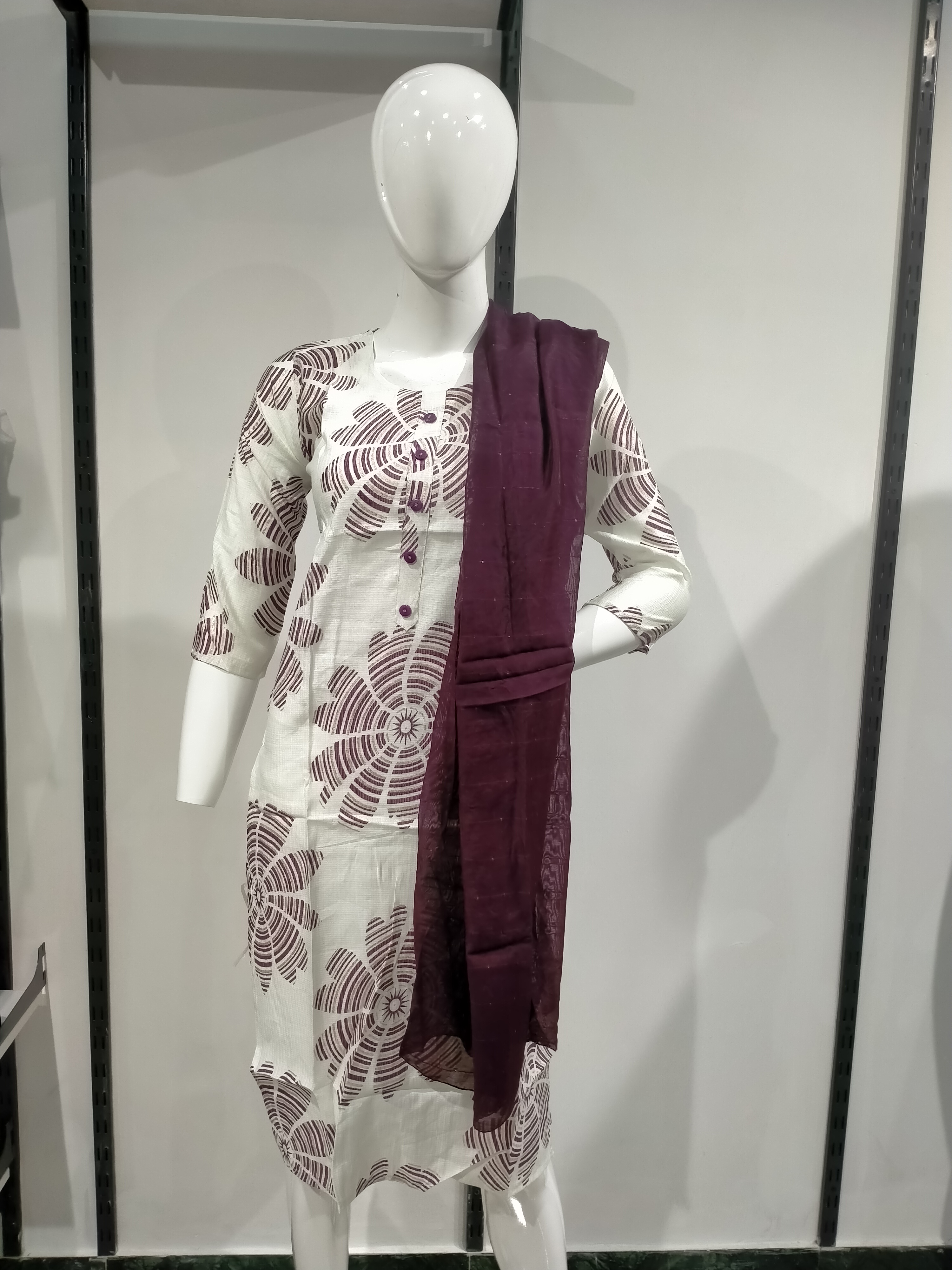 Ivory Emerald Sunburst Kurti Set