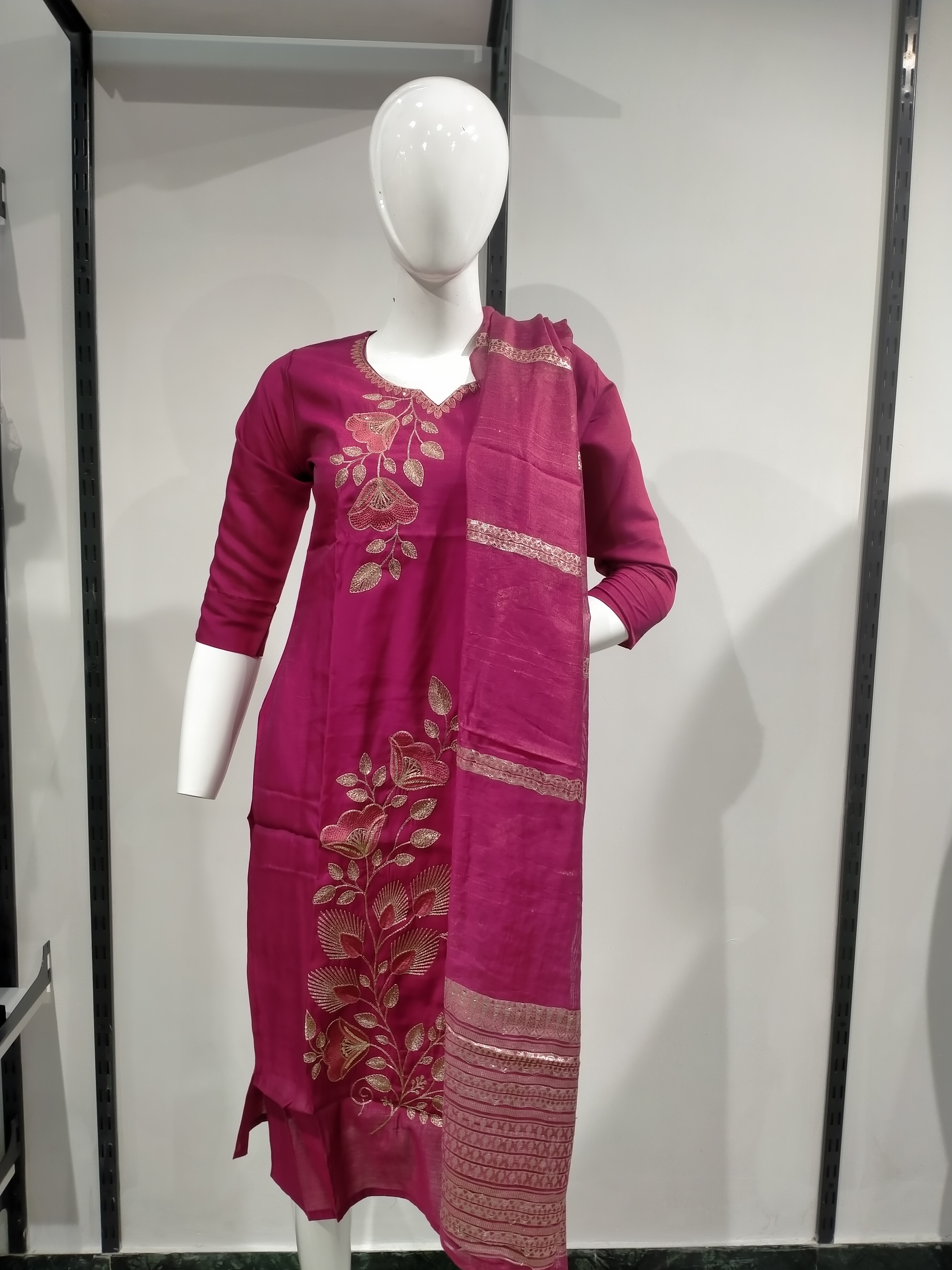 Floral Matif Kurti -Set