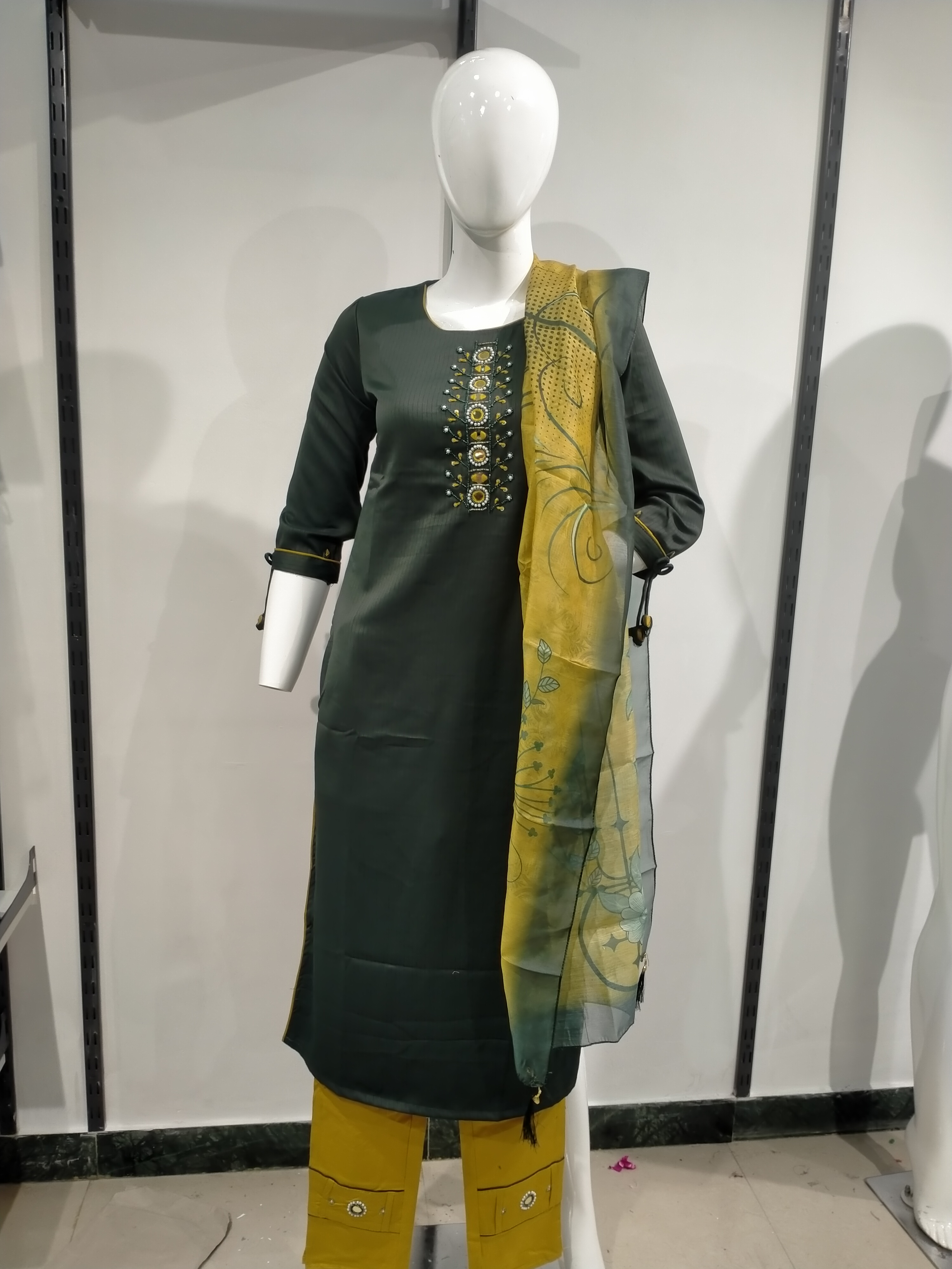 Royal Teal Gold Kurta Set