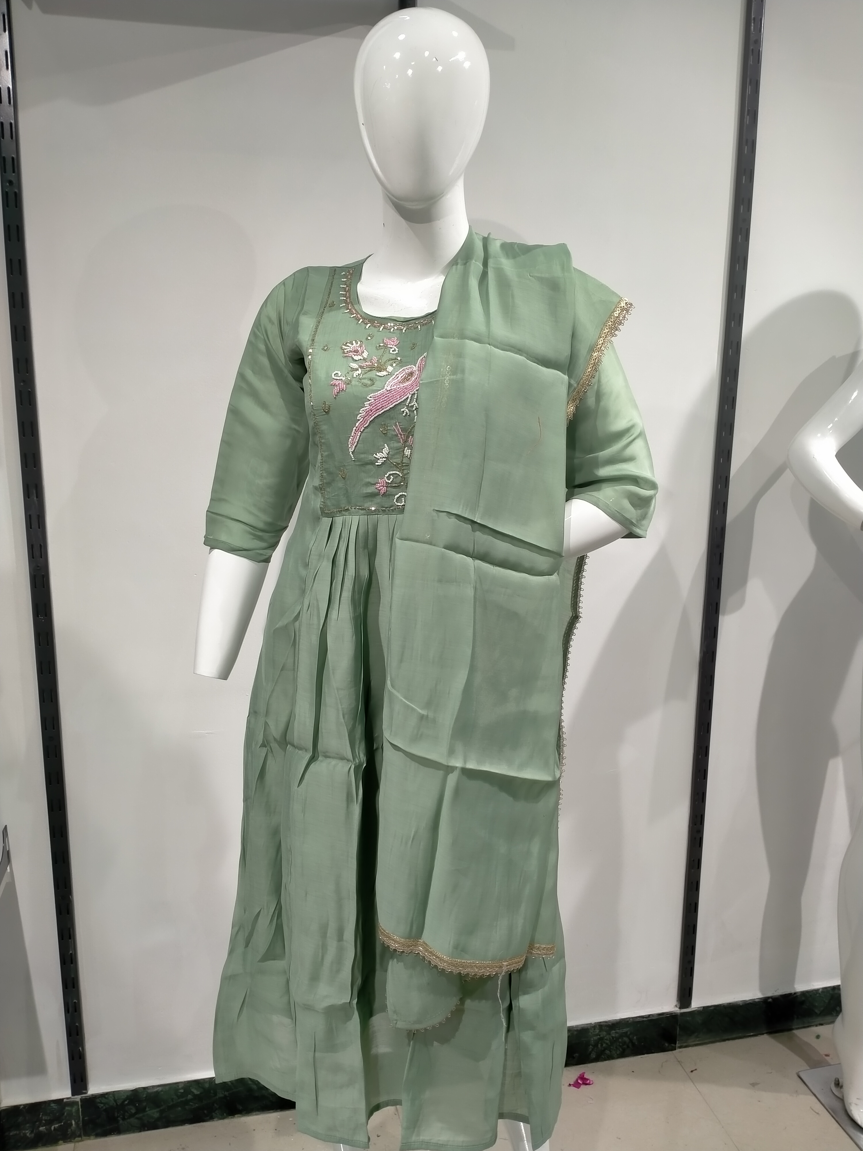 Pink Bird Blossom Kurta Set