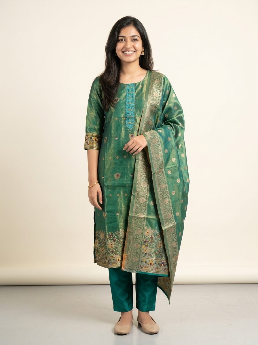 Emerald Elegance Kurti