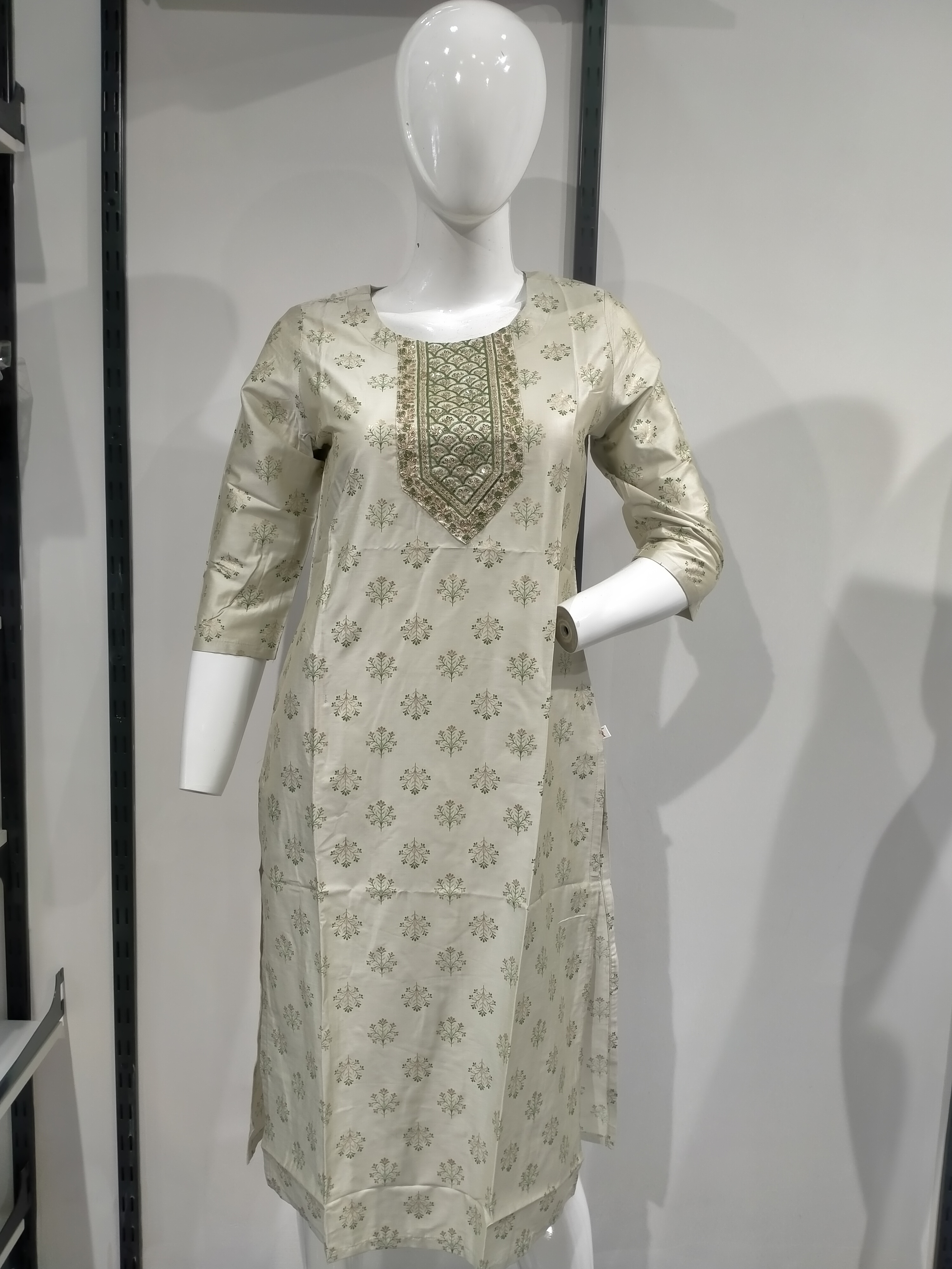 Aarohi Sage Bloom Sequin Kurta