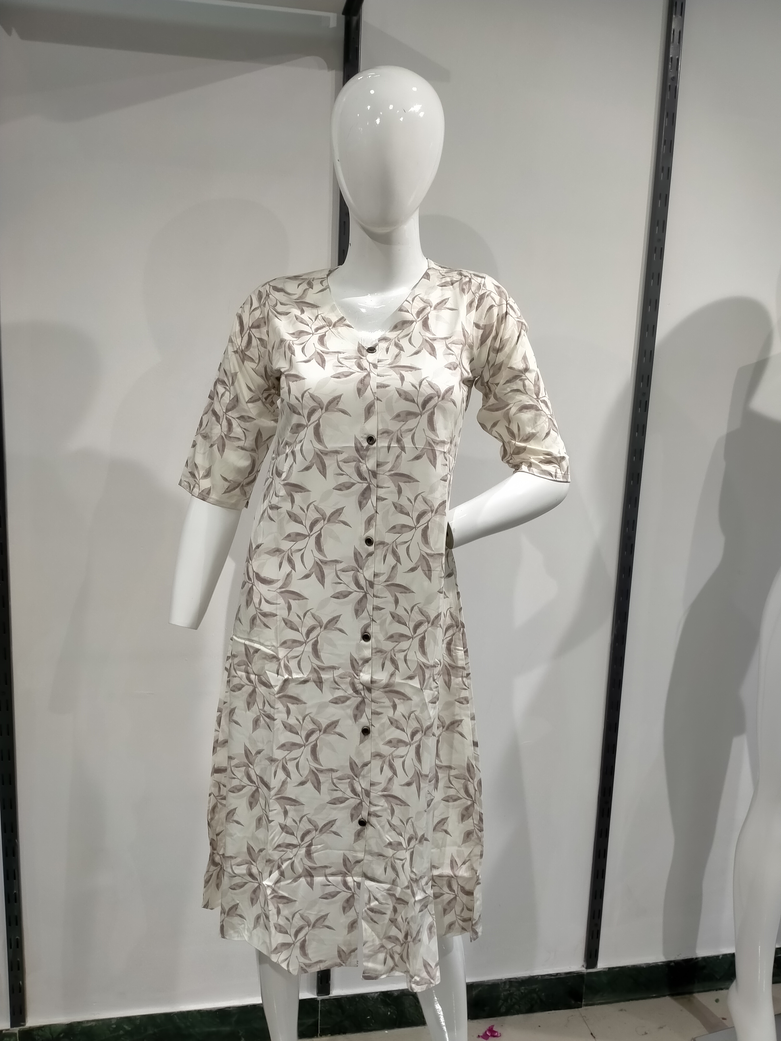 Leaf Whisper Kurta (A-Line)