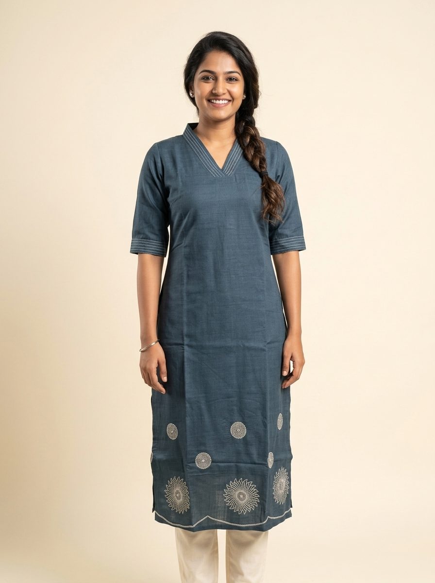 Sunflower Emb Kurti