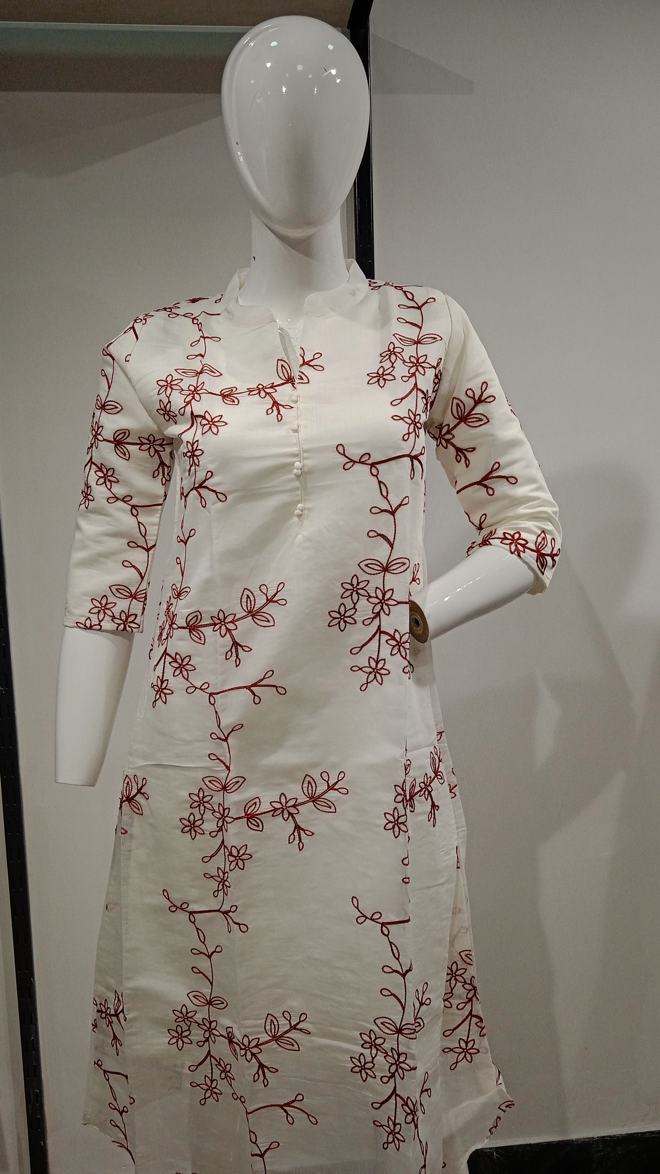 Crimson Outline Kurti