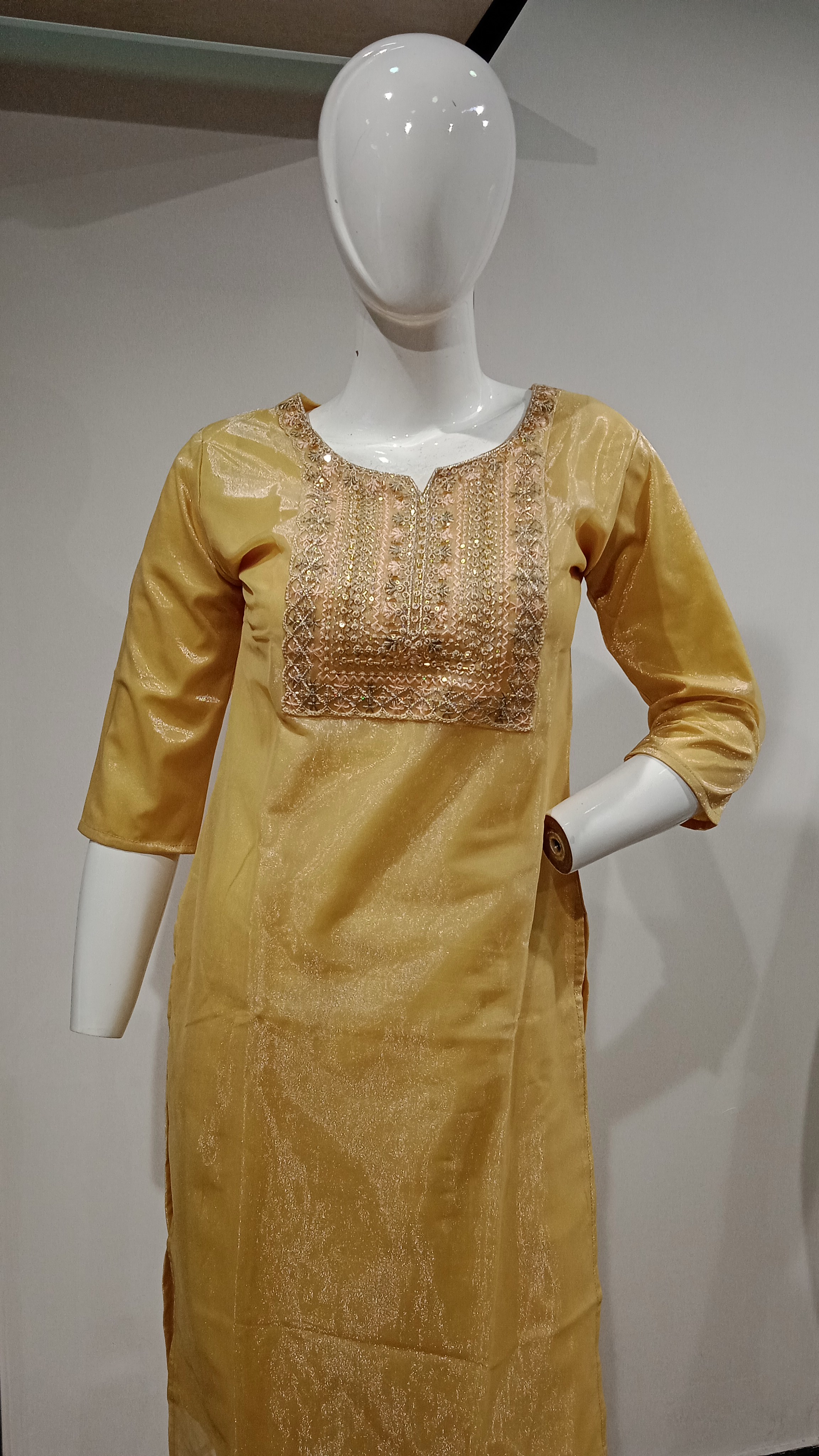 Golden Tissue Grace Kurti