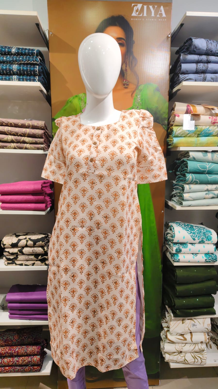 Gold Foil Print Kurtis