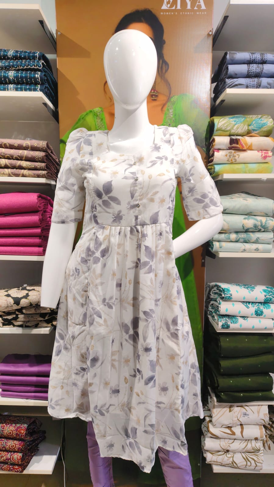 Glitter Print Aop Kurtis