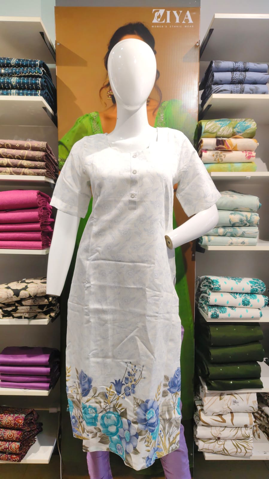 Shinny Print Top Kurtis 33