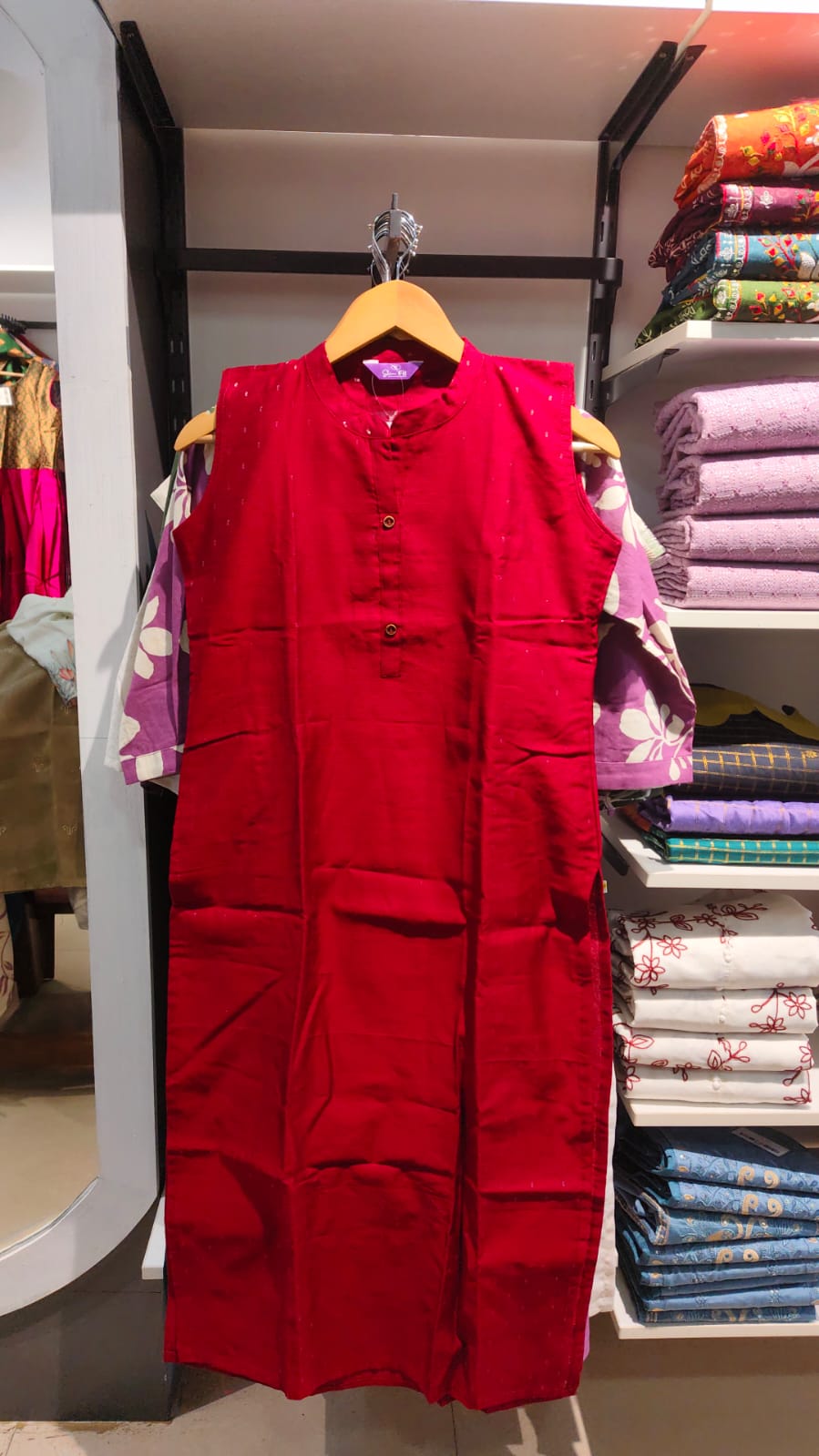 Classic Dot Emb Kurti