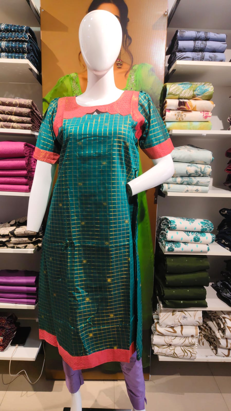 Raw Silk Thulir Aline
