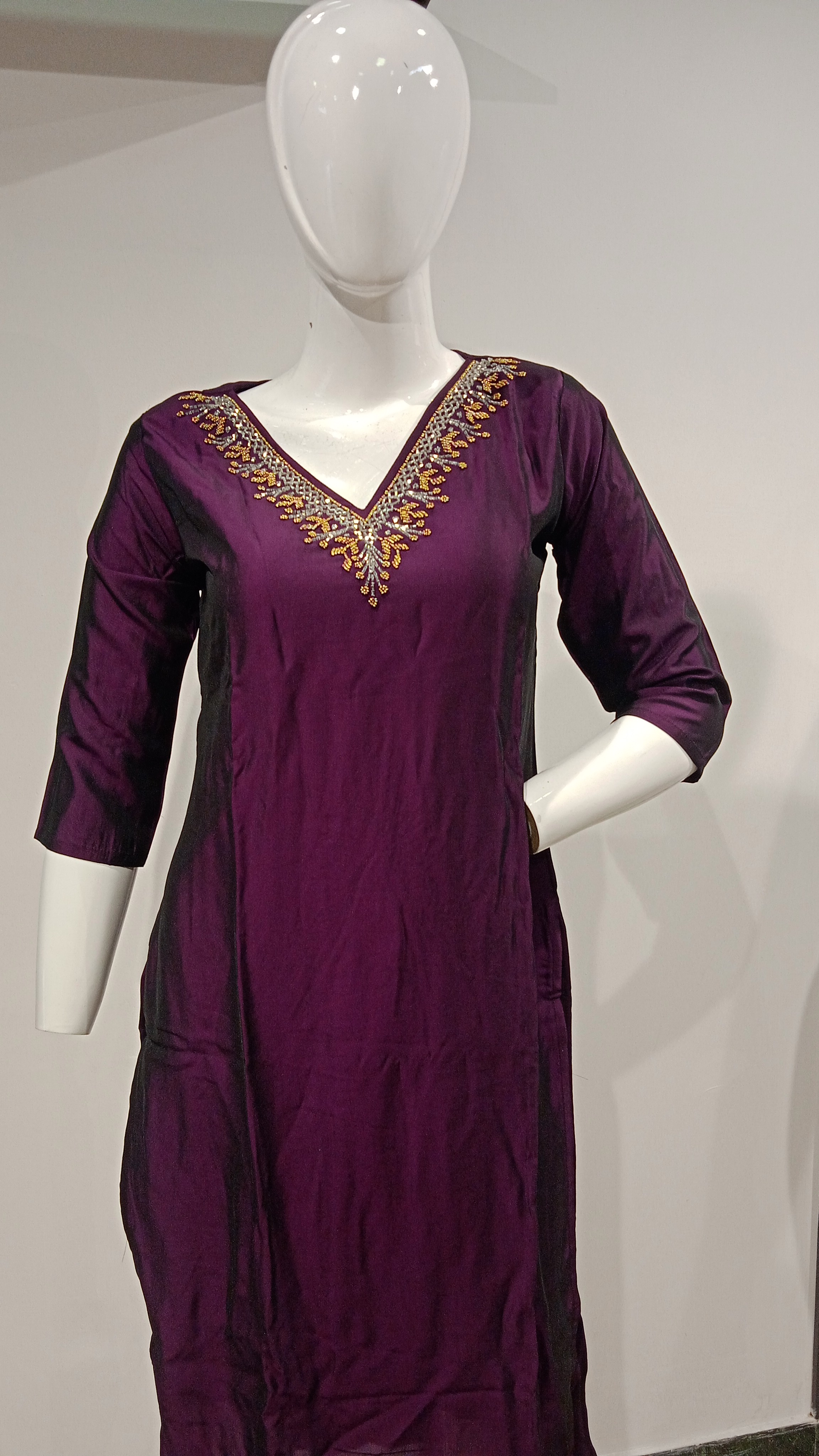V Neck Work Kurtis 516