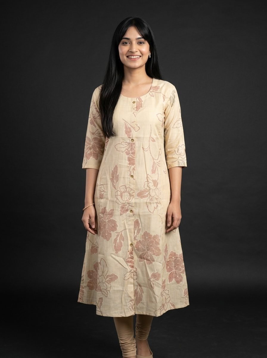 Classic Floral A Line Kurti